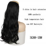 MISSQUEEN 22 colių 32 colių sintetinis tiesių plaukų pleistras moterims;Auk&scaron;tos temperatūros pluo&scaron;to pleistrai priauginami plaukai 22inches120g&China