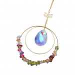 I&scaron;skirtinė kabanti saulės gaudyklė tu&scaron;čiavidurė gėlių prizmė Lengva, blizgi žalia