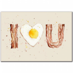 &Scaron;oninė ir kiau&scaron;inis &bdquo;I Heart You&ldquo; Akvareliniai drobiniai paveikslai Plakatai ir spaudiniai Sienų paveikslai svetainės dekoravimui &bdquo;Cuadros&ldquo; 21x30 No Frame