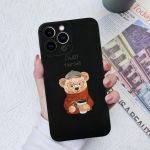 Mielas lokio dėklas, skirtas Apple iPhone X XS XR SE 14 13 12 11 8 7 6 Pro Max Mini galinis dangtelis Cartoon Square Liquid Couple telefono dėklai, skirti iPhone Fundas iPhone 6 balta