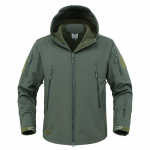 Vyri&scaron;ka taktinė striukė sniego slidinėjimo striukė Vandeniui atsparus Softshell kelių ki&scaron;enių paltas 3XL žalia