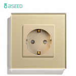 BSEED vienas sieninis lizdas su C tipo USB prievadais dvigubo stiklo lizdas, trigubas elektros lizdas, maitinimo lizdas 16 A auksinis