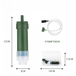 Outdoor survival rescue Picnic direct drinking water carbon fiber outdoor emergency Supplies portable Mini camping water Filter Straw water purifier