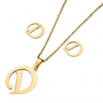 Naudinga raidė Ear Stud Antialerginė puikios kokybės stilinga D auksinė