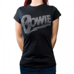 Moterų David Bowie Diamante logotipas, autorinis Dames Unisex mar&scaron;kinėliai S