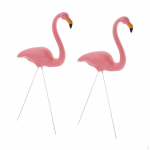 2 vnt. stovinčios flamingos lauko sodo vejos tvenkinio dekoracijos amatai pink