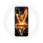 Coque pour Oppo A53 Vikings S&eacute;rie Saison 6 logo V Ep&eacute;e de Feu Fond Noir juoda