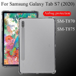 Plan&scaron;etinio kompiuterio dėklas Samsung Galaxy Tab S7 2020 11 Silikoninis mink&scaron;tas apvalkalas TPU Oro pagalvės dangtelis Skaidri apsauga SM-T870 SM-T875 S7 T870 11 inch gryna