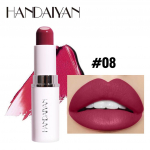 HANDAIYAN 8 spalvų matinis vandeniui atsparus Velvet Nude lūpų dažai Sexy Red Brown Pigments Makeup Ilgalaikis Profesionalus 08