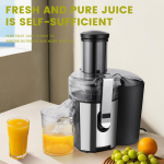 Originalus sulčiaspaudis su atliekų ir sulčių atskyrimu, buitinis daugiafunkcis sulčiaspaudis, lėtas malimas, mažas sulčiaspaudis