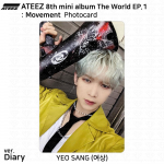 ATEEZ 8-asis mini albumas The World EP.1 : Judėjimas Oficiali asmens tapatybės kortelė Fotokortelė KPOP Yeosang - D #01