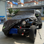 190T automobilio dangtis Jeep Wrangler 2 durų 4 durų, vėjui atsparus dulkėms atsparus UV apsaugos automatinis dangtelis Jeep Wrangler JK, JL, YJ 1987-2019 2-door juoda