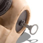 Tirelire cr&acirc;ne &agrave; lunettes et casque audio