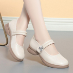 Rudens naujiena Mink&scaron;ta oda Mink&scaron;tas padas Patogus nepavargęs pėdos Moteri&scaron;ki batai Vieno žodžio sagtis Vidutinio amžiaus ir vyresnio amžiaus odiniai batai 35 smėlis