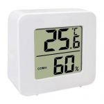 Vidaus belaidis termometro higrometras, didelio tikslumo, kompakti&scaron;ko dydžio ne&scaron;iojamasis, maitinamas baterijomis, lengvai nuskaitomas temperatūros monitorius balta