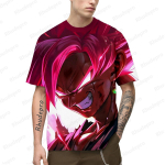 Vasaros naujiena, 2024 m. Kar&scaron;ta vyrų Japonija Anime Goku 3D spausdinimas Cosplay Vaiki&scaron;ki gatvės mar&scaron;kinėliai Unisex didelio dydžio vir&scaron;utinė dalis S