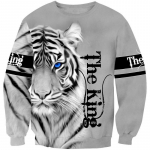 Megztiniai Autumn Winter Tiger gyvūnų serijos gobtuvas apvaliu kaklu laisvalaikio vyri&scaron;kas megztinis 3D spausdintas vyri&scaron;kas gobtuvas XL