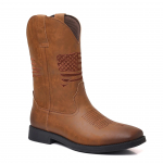 2024 m. rudi siuvinėti kaubojų batai dirbtinės odos batai retro vyri&scaron;ki Amerika etniniai batai motociklo batai plius 48 botines Hombre 38 chaki