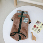 &Scaron;unų kombinezonas Žieminiai &scaron;ilti pliu&scaron;iniai naminiai drabužiai mažiems &scaron;unims &scaron;uniukų pižama su dvigubais D žiedais Čihuahua kostiumas Yorkie Onesie XS pilka spalva