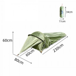Itin lengva vieno asmens palapinė &bdquo;Bivy&ldquo; vandeniui atspari 1 vyro palapinė, skirta kempingo žygiams ir kuprinėms