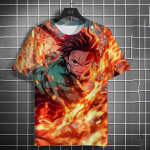 Vasaros vyri&scaron;ki mar&scaron;kinėliai Anime grafika 3D spauda Moteri&scaron;ki trumpomis rankovėmis Vasaros mados tendencija Laisvo stiliaus vaiki&scaron;ki mar&scaron;kinėliai Gatvės laisvi mar&scaron;kinėliai XL