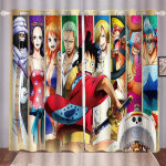 Vienas Gabalas Monkey D Luffy Užuolaida Animacinis Naujas Pasaulis Animacinis Madingas Tinka Miegamajam Vaikams Suaugusiųjų Kambario Dekoravimas Dovanos 100x140cm&Grommet Top
