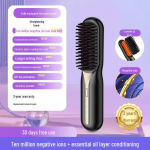 Ne&scaron;iojamas dviejų funkcijų belaidis plaukų tiesintuvas su neigiamais jonais &ndash; Tiesinimas ir garbanojimas be pažeidimų, Lengvas įkrovimas.