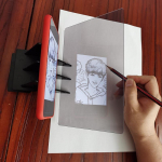 Skaidri pie&scaron;imo lenta mokymuisi pie&scaron;ti, pie&scaron;imo įrankiai, stalas, kopijavimo lenta, mobiliojo telefono ekrano projekcijos pie&scaron;imo eskizų įrankis 9-inch transparent black