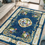 Europieti&scaron;ko retro etninio stiliaus kilimas svetainei ir miegamajam 120*160 cm (Crystal Velvet Non-slip Bottom)