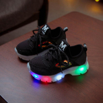 Vaiki&scaron;ki tinkliniai batai su LED lempute berniukams Mergaitėms neslystantis mink&scaron;tas padas, kvėpuojantis laisvalaikio madingas sportas 23 yards inner 14.5cm