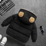 Mergaičių striukė Žieminė striukė berniukams Kailis vaikams &Scaron;iltas vir&scaron;utinis drabužis su gobtuvu paltas Vaiki&scaron;ki drabužiai 90