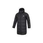 Nike vientisas logotipas vidutinio ilgio su gobtuvu pūkinė striukė vyri&scaron;ka vir&scaron;utinė apranga juoda DV1134-010 XXL