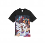Puma X One Piece Animacinis Atspaudas Apvalia I&scaron;kirpte Trumpomis Rankovėmis Retro Mar&scaron;kinėliai Unisex Vir&scaron;ūnės Juodi 624673-01 L