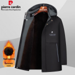Pierre Cardin Vyri&scaron;ka Žieminė Medvilninė Striukė Su Nuimamu Gobtuvu ir Fleece Pamu&scaron;alu 2XL (Recommended 143-159 lbs)