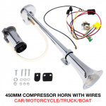 17 colių 12V/24V 150db itin garsus vieno automobilio trimito oro garso signalo kompresorius automobilio garso signalo garsiakalbių rinkinys automobiliams sunkvežimiams laivams Only 12V Compressor