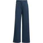 Adidas Originals Premium Essentials Chino Kelnės Vienspalvės Dryžuotos Vidutinio Liemens Mygtukinės Tiesios Kojos Megztos Sportinės Kelnės Moteri&scaron;kos Kelnės Tamsiai Mėlynos IY7406 40