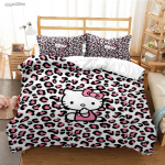 Hellokitty Animacinis Anime Visų Sezonų Antklodės Užvalkalas Antklodė Lovos Patalynės Rinkinys Mink&scaron;tas Antklodės Užvalkalas Ir Pagalvių Užvalkalai Viengulis/Dvigulis/Karalienės Dydis/Karali&scaron;kas 150*200cm 3pcs