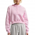 Nike FW25 Phoenix Fleece su gobtuvu laisvas trumpomis rankovėmis džemperis moteri&scaron;ki vir&scaron;utiniai drabužiai IF0259-663 XL