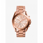Michael Kors Didelis Bradshaw Rožinio aukso spalvos laikrodis MK5503 rožinė