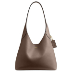 Coach Brooklyn 28 Logotipas Magnetinis Užsegimas Natūralios Grūdėtos Odos Didelė Rankinė ant Peties Moteri&scaron;kos Rankinės Tamsiai Pilka CU068-B4CBD Basic Set (Bag+Dust Bag)