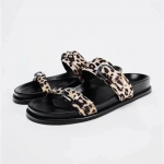 Soleist Stilingas Leopardų Ra&scaron;to Platforminis Sandalas Moteriai Klasikinis Sagtis Dizainas Laisvalaikio Storas Padadas Moteri&scaron;ki Paplūdimio Batai Atviras Pir&scaron;tas Plok&scaron;tus Avalynė 36 smėlis
