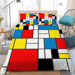 Estetinis menas P-Piet-Mondrian patalynės komplektas Estetinis menas antklodės užvalkalas Dvigulis Twin Full Queen King Suaugusių Vaikų patalynė Antklodės užvalkalas 135x200cm