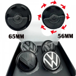 VW 4 vnt. Maglev plaukiojančio ratlankio centro dangteliai 56mm/65mm Vandeniui atsparūs, dulkėms atsparūs Pakeičiami dangteliai Volkswagen VW Golf 5 6 7 Passa EP1 56mm gray