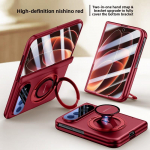 Dėl Xiaomi Mi 18 Fold dėklo Kietas Matinis Magsafe Su Žiedu Laikikliu Magnetinis Flim Apsauginis Galinis Dangtelis dėklas Dėl Xiaomi 18 Fold Korpusas For Xiaomi Mi 18Fold raudona