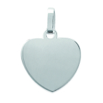 Les Tr&eacute;sors De Lily [B9916] - Pendentif Argent 'Coeur' argent&eacute; (vierge &agrave; Graver) - 19x22 mm