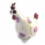 Les Tr&eacute;sors De Lily [M9051] - Figurine 'Coq Cocorico' ivoire violet - 30 cm