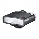 &bdquo;Godox Lux Junior&ldquo; retro fotoaparato blykstė GN12 6000K spalvota temperatūra automatinis ir rankinis režimai 1/1&ndash;1/64 blykstė juoda