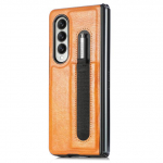Plonas lengvas odinis sulankstomas Funda dėklas, skirtas Samsung Z Fold4 5g sulankstomas 4 sulankstomas 3 sulankstomas 3 neslystantis dangtelis, skirtas Samsung Z Fold4 for samsung z fold 4 ruda
