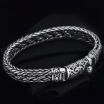 Sidabro spalvos Seiko vyri&scaron;ka apyrankė Creative Pure Woven Retro Trend Transfer Personality Stori Dominuojanti lenkta sagtimi papuo&scaron;alai