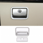 Automobilio Copilot pir&scaron;tinių dėžutės rankenos jungiklio dangtelio apdailos lipdukas skirtas Toyota Land Cruiser Prado FJ150 150 LC150 2014-2018 Auto sidabras